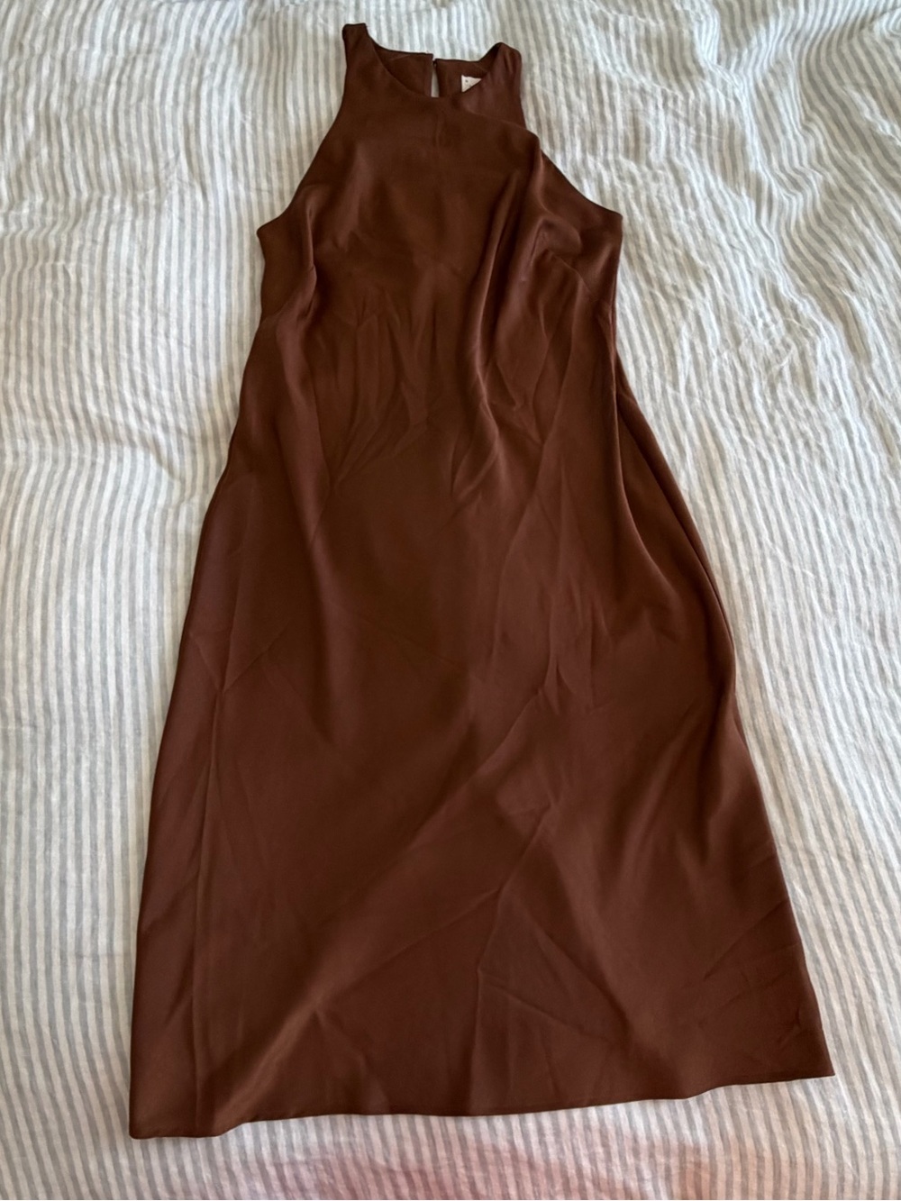 Target A New Day Brown Satin Midi Dress